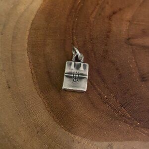 RETIRED James Avery Gift Bag Charm, Sterling Silver